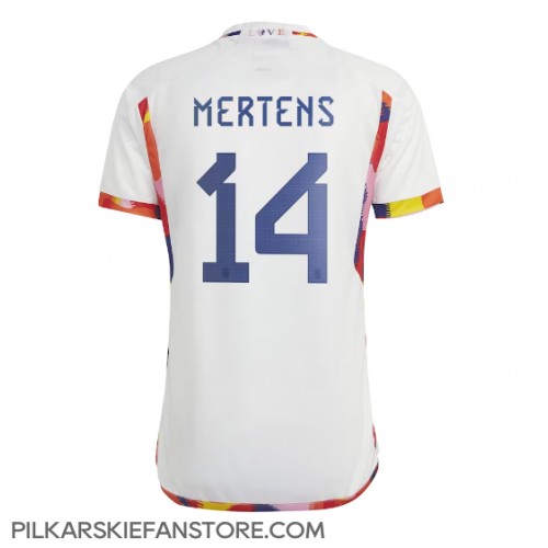 Tanie Strój piłkarski Belgia Dries Mertens #14 Koszulka Wyjazdowej MŚ 2022 Krótkie Rękawy